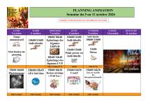 planning du 5 au 11 octobre